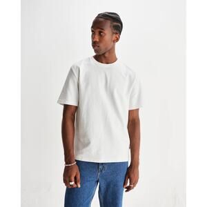 Wax London Dean White Thick Organic Cotton T-Shirt Sz L
